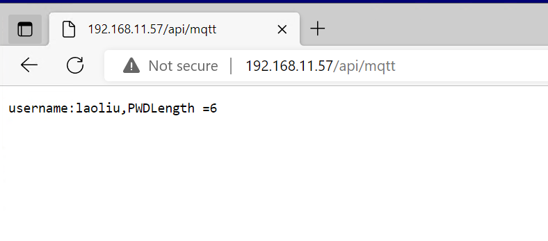 MQTT のユーザー名と PWD を取得する