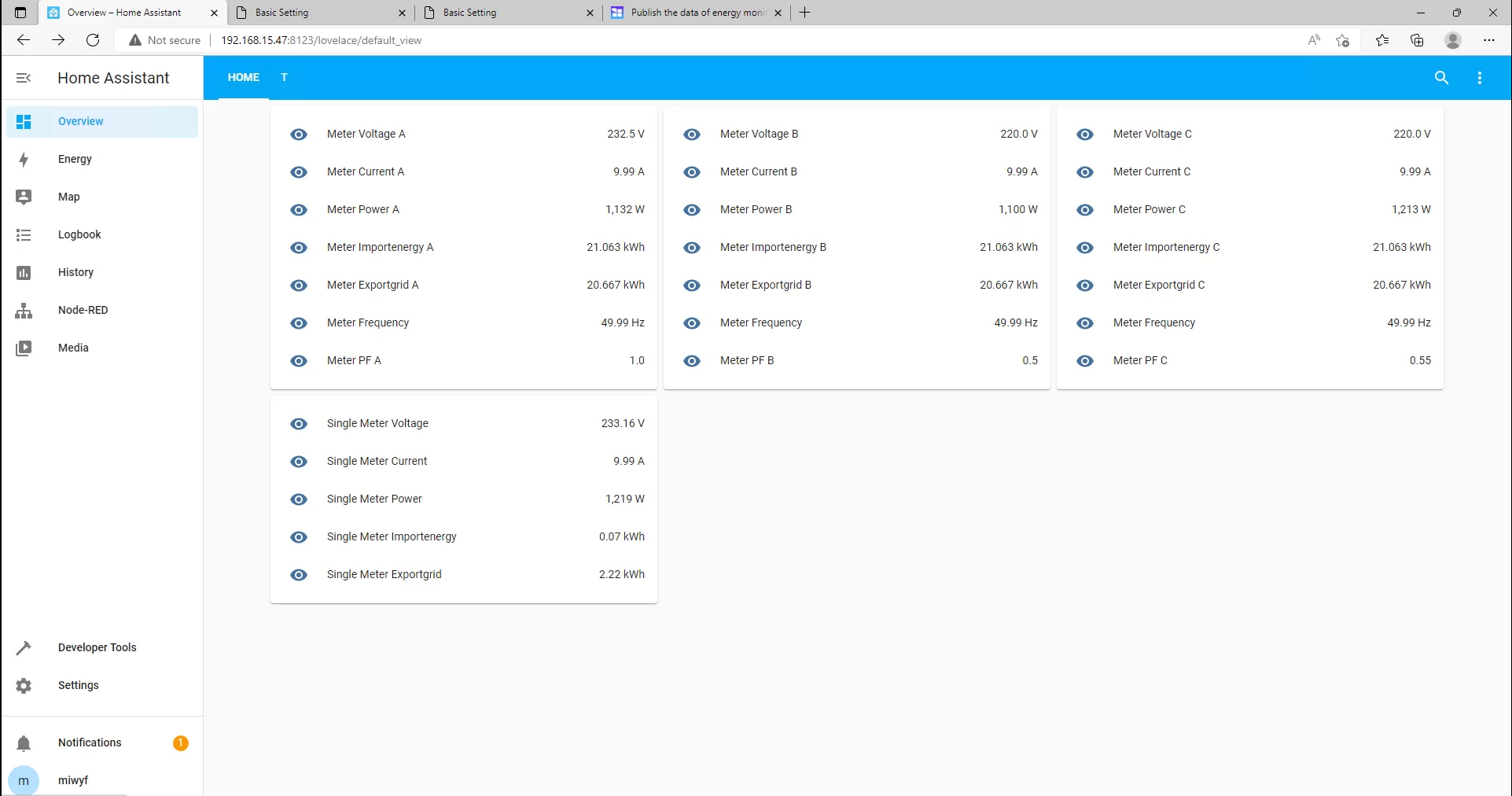 IAMMETER s Wi Fi Energy Meter In HACS Home Assistant Custom Component