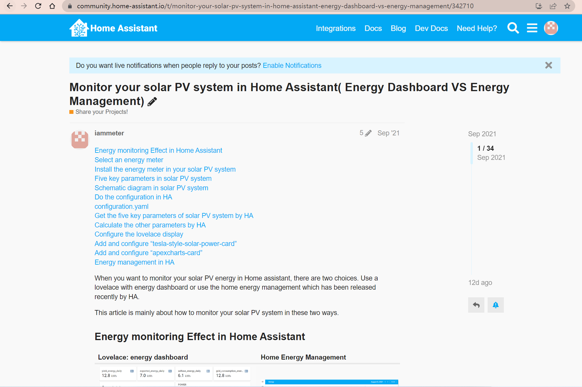 Monitor your solar pv system in the home assistant