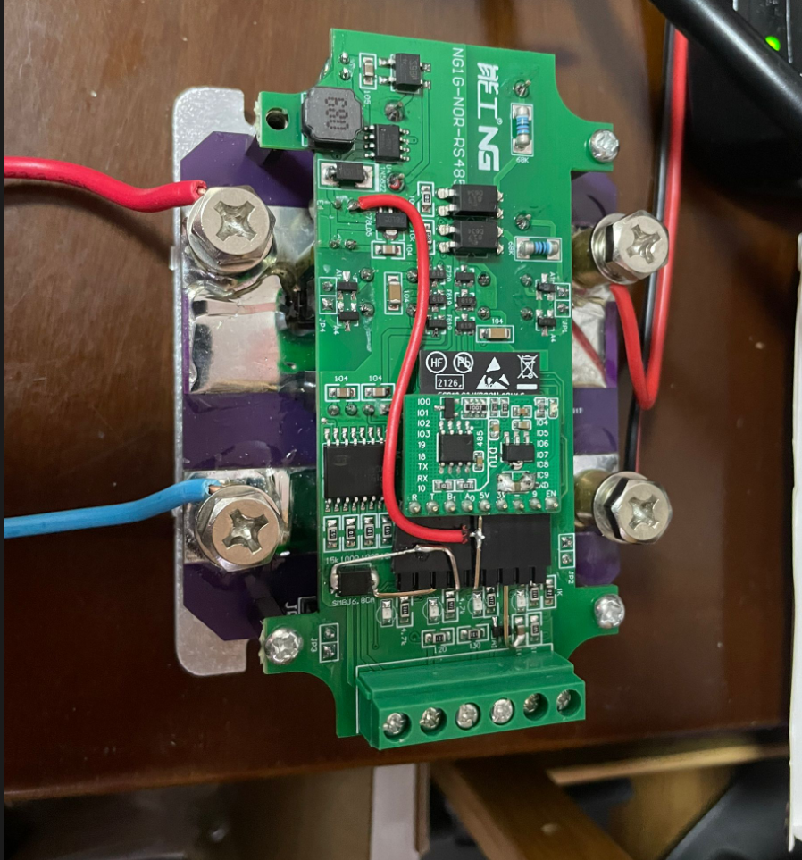 Images showing the internal and external views of the voltage regulator with Wi-Fi module