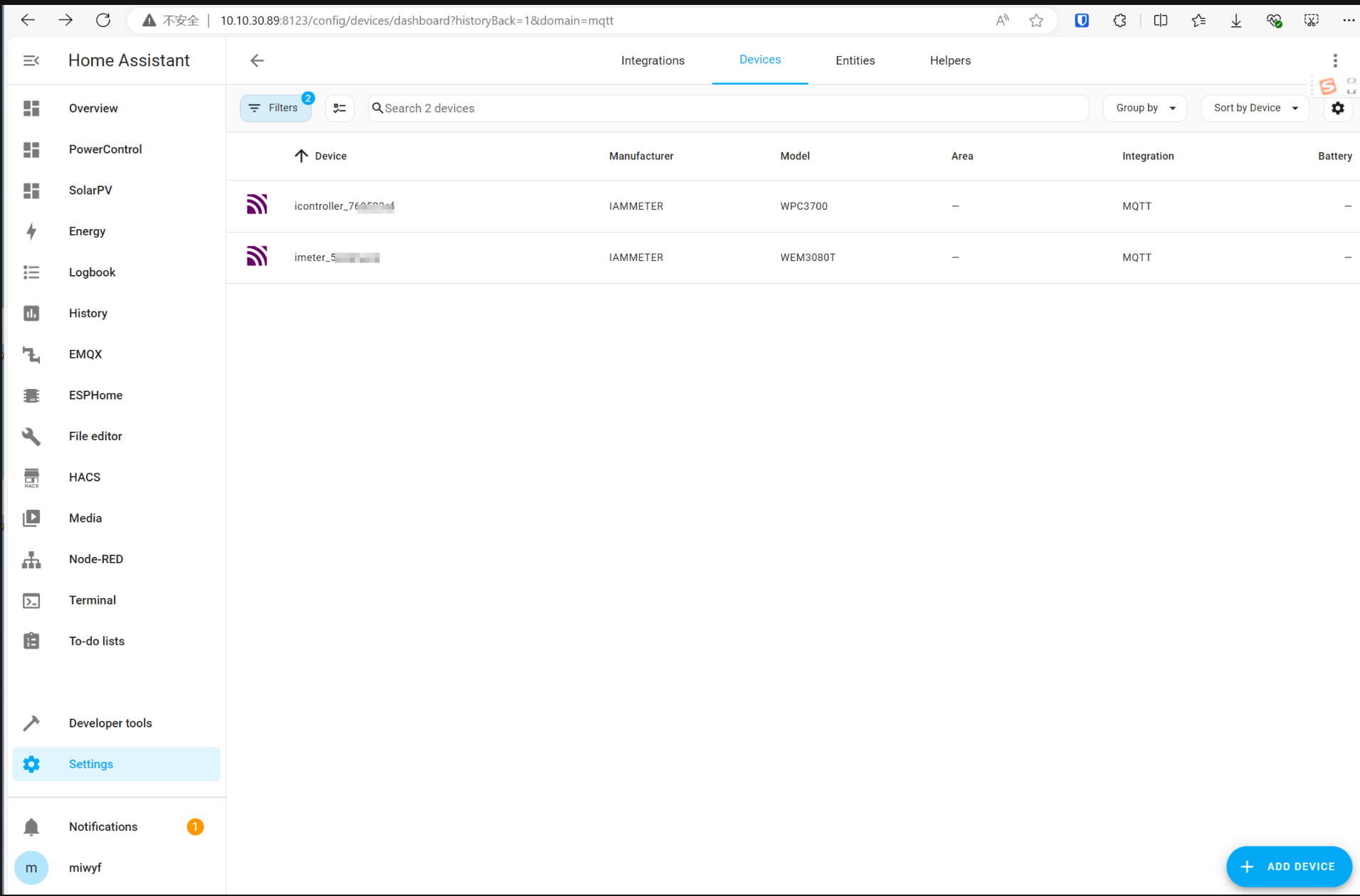 MQTT discovery for IAMMETER's products