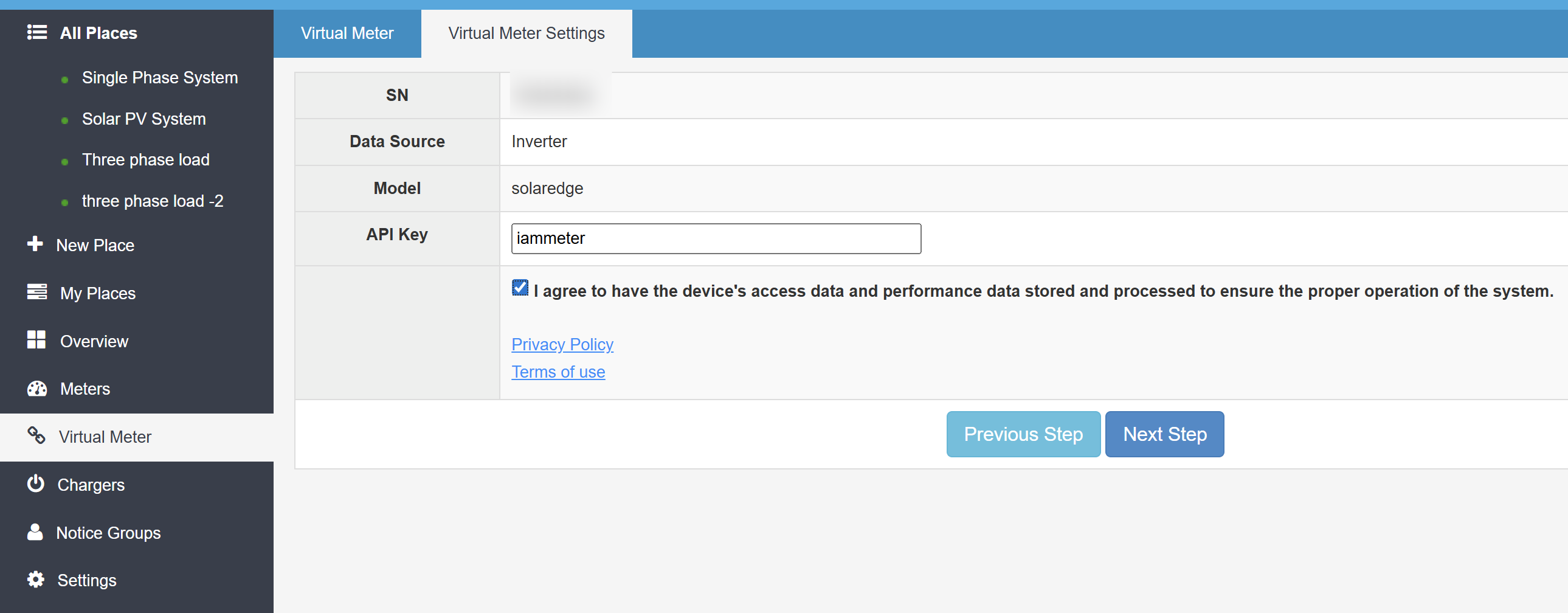 SolarEdge API Configuration
